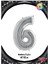 Kikajoy Rakam Folyo Balon 40" Gümüş -6- 1