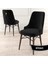 Concept Are Serisi Beyaz Masa Ceviz Ayak Mdf 80X132 Açılabilir Yemek Odası Takımı 6 Sandalye Gold Halkalı 4