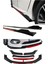 Fiat / Tofaş Tempra Kırmızı Şeritli Yan Marşpiyel Eki Ve 4 Parça Ön Ek Piano Black Set 1