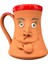 Kabartma Emojili El Yapımı Seramik Kupa Bardak 1