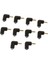 10 Paket Dc 5.5x2.1 Kadın 4.0x1.7 mm. Erkek Dik Açı Güç Kaynağı Adaptörü (Yurt Dışından) 5