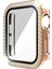 Çift Sıra Elmas Pc + Temperli Cam Izle Kılıf Apple Watch Serisi 6 & Se & 5 & 4 44MM (Yurt Dışından) 1