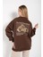 Kadın Arid Mountain Baskılı Oversize Sweatshirt 2