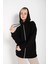 Kadın Siyah Oversize Pusula Sırt Baskılı Hırka Sweatshirt 4