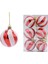 6pcs 6cm Boyalı Noel Topu Dekorasyon Sahne (Kırmızı ve Beyaz Spiral Şeritler)(Yurt Dışından) 1