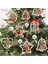 3D Noel Ahşap Kolye Noel Ağacı Süs (Yıldız)(Yurt Dışından) 3