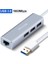 USB 3.0 3-Port Hub ve Gigabit Ethernet Adaptör Ikisi Bir Arada USB Adaptör - Alüminyum Kasa 1