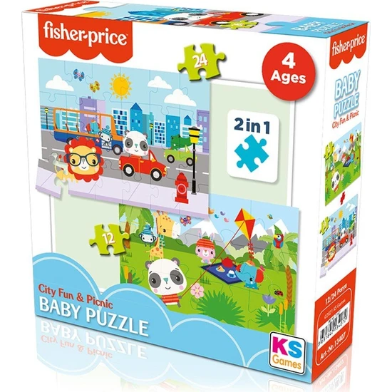 Fisher-Price Fp 13407 Fisher Price Baby Puzzle City Fun Picnic 2ın1