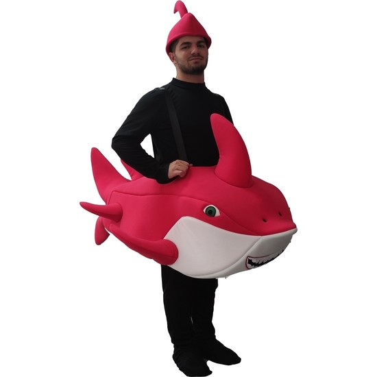 Kostüm Sarayı Baby Shark Kostümü Yetişkin Pembe | Mommy Fiyatı