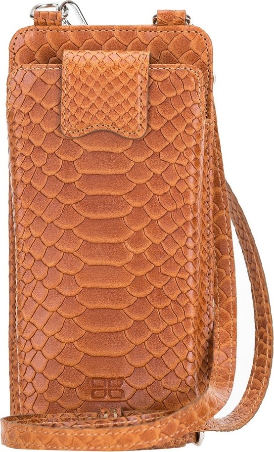 Bouletta Marlo 6.9 Inch Uyumlu Deri Askılı Kılıf SN05 Taba Rfıd