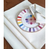 Fabric By Gülçin Koton Duck Kumaş Krem 6'lı Peçete-Servis Set