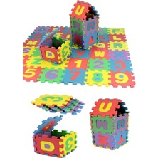 HYD Eva Puzzle Mats Sünger Puzzle Harfli Rakamlı 36 Parça Eğitici Oyuncak