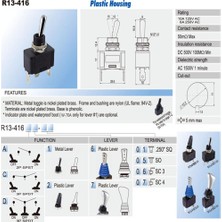 Strade Store Ac 125V 6A Açma Kapama 3 Konum Dpdt Geçiş Anahtarı Anlık (Yurt Dışından)