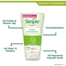 Simple Kind to Skin Ferahlatıcı Yüz Temizleme Jeli B5+E Vitamini Pürüzsüz Ve Sağlıklı Gözüken Bir Cilt İçin 150 ml