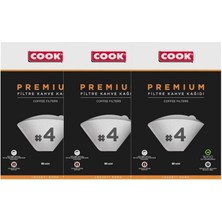 Cook Premium Filtre Kahve Kağıdı Ebat 4 (3 Paket 240 Adet)