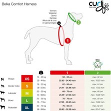 Curli Belka Comfort Harness Köpek Göğüs Tasması Kırmızı Xl 76-82X52 cm