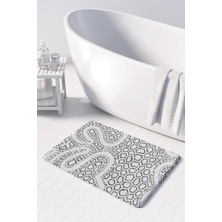 Monnhein  Mikrofiber Banyo Paspası, Kaymaz Taban, Makinede Yıkanabilir, Banyo Halısı (50X80)