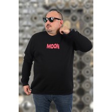 Starbattal Büyük Beden Erkek Sweat Moon 22731 Siyah