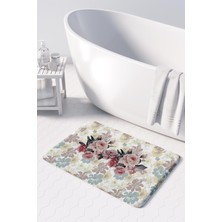 Monnhein  Mikrofiber Banyo Paspası, Kaymaz Taban, Makinede Yıkanabilir, Banyo Halısı (50X80)