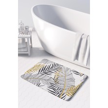 Monnhein  Mikrofiber Banyo Paspası, Kaymaz Taban, Makinede Yıkanabilir, Banyo Halısı (50X80)