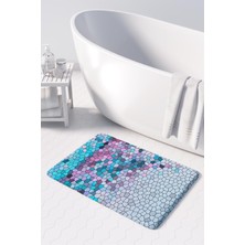 Monnhein  Mikrofiber Banyo Paspası, Kaymaz Taban, Makinede Yıkanabilir, Banyo Halısı (50X80)