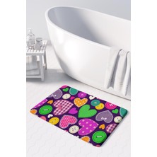 Monnhein  Mikrofiber Banyo Paspası, Kaymaz Taban, Makinede Yıkanabilir, Banyo Halısı (50X80)