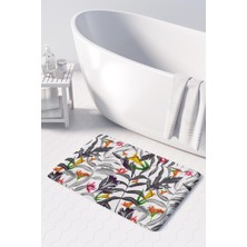 Monnhein  Mikrofiber Banyo Paspası, Kaymaz Taban, Makinede Yıkanabilir, Banyo Halısı (50X80)