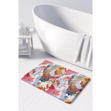 Monnhein  Mikrofiber Banyo Paspası, Kaymaz Taban, Makinede Yıkanabilir, Banyo Halısı (50X80)