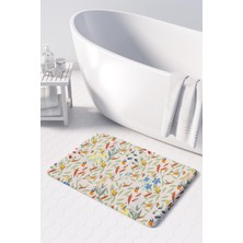 Monnhein  Mikrofiber Banyo Paspası, Kaymaz Taban, Makinede Yıkanabilir, Banyo Halısı (50X80)