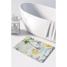 Monnhein  Mikrofiber Banyo Paspası, Kaymaz Taban, Makinede Yıkanabilir, Banyo Halısı (50X80)