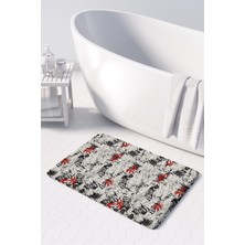 Monnhein  Mikrofiber Banyo Paspası, Kaymaz Taban, Makinede Yıkanabilir, Banyo Halısı (50X80)