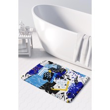 Monnhein  Mikrofiber Banyo Paspası, Kaymaz Taban, Makinede Yıkanabilir, Banyo Halısı (50X80)