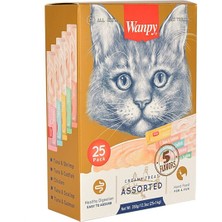 Wanpy Karışık Sıvı Kedi Ödülü 25X14 gr