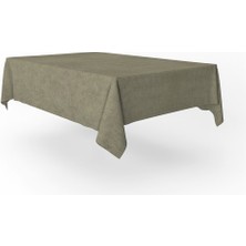 Goccia Kadife Dokulu Masa Örtüsü Haki Rengi