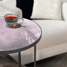 Materia Ahşap Modern Sehpa. Metal Ayaklı Sehpa,ahşap Mobilya,yılan Derisi Deseni