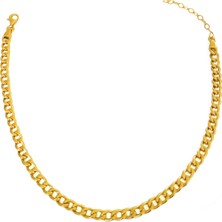 Taşsız Gümüş Gurmet Zincir Model Choker Kolye