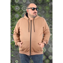 Mocgrande Büyük Beden Unisex Kapüşonlu 3ip Sweat 11701 S.kahve