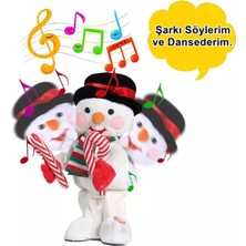 Toys e Toys Yılbaşı Bastonlu Dans Eden Pilli Peluş Kardan Adam