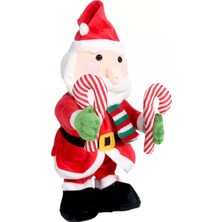 Toys e Toys Yılbaşı Bastonlu Dans Eden Pilli Peluş Noel Baba