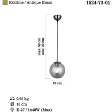 Polıno Teklı Antik Lak Avıze 1Xe27