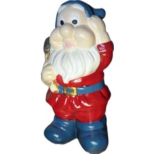 Nesli Butik Kürekli Mini Cüce Gnome 9 cm Dekoratif El Boyaması Biblo
