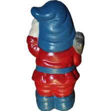 Nesli Butik Kürekli Mini Cüce Gnome 9 cm Dekoratif El Boyaması Biblo