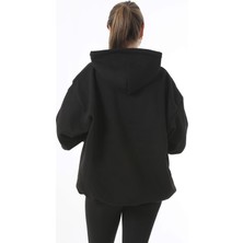 Unisex Kanguru Cepli Kapüşonlu Tam Oversize Sweatshirt Hoodie