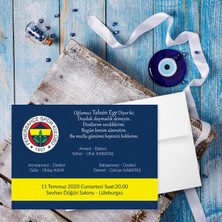 Seyhan Davetiye Beyaz Zarflı Davetiye Sünnet Davetiyesi FENERBAHÇE'LI(100 Adet)