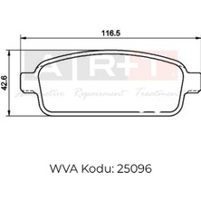 Art Balata Opel Astra J (09-) Mokka (12-) Zafira C (11-) Chevrolet Cruze (09-) Trax (12-) Arka