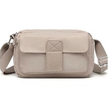 Smart Bags Krinkıl Bej Kumaş Kadın Çapraz Askılı Çanta SMB3098