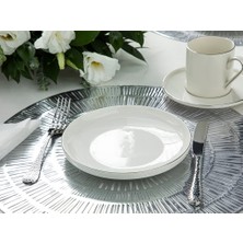 English Home Torino Pasta Tabağı Porselen Gümüş