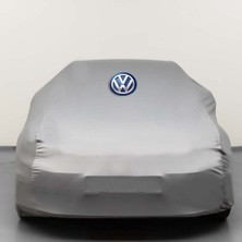 Teksin Volkswagen Polo 4 9n (2001-2009) Gri Otomobil Kumaş Logolu Penye Oto Örtüsü