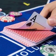 Weather Forecast Kırmızı Jumbo Pvc Su Geçirmez Jumbo Blackjack Iskambil Oyun Kağıdı CIN385KR