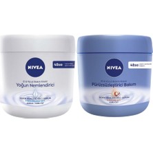 Nivea Pürüzsüzleştirici El & Vücut Bakım Kremi 400ML, Kuru Ciltler +Nivea Yoğun Nemlendirici El & Vücut Bakım Kremi 400ML, Normal / Kuru Ciltler 48 Saat Nemlendirme